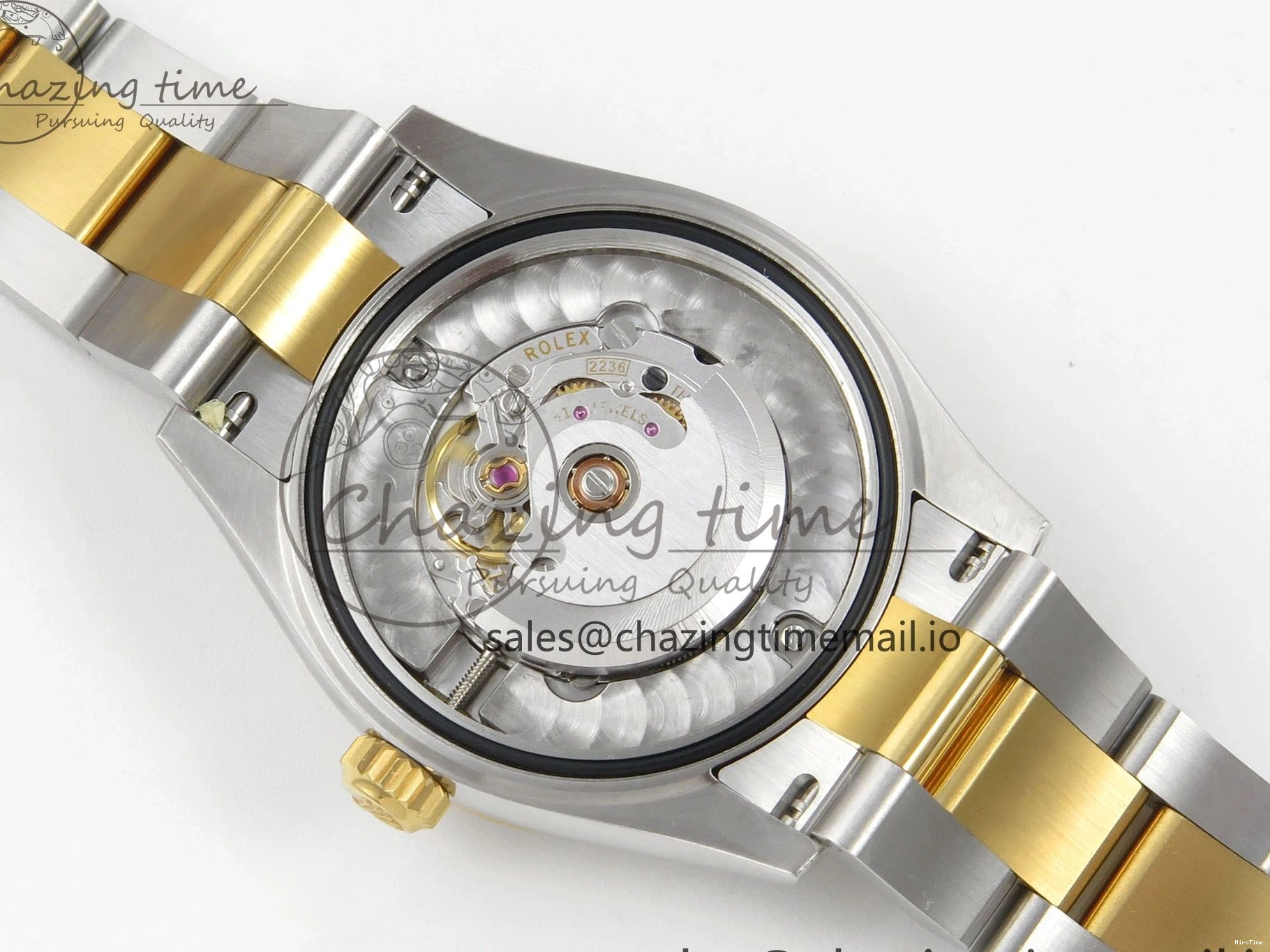 MiroTime 0511 DateJust 31 278383RBR THBF 1:1 Best Edition 904L Steel White Roman Dial Diamonds Bezel on SS YG Oyster Bracelet HZ Cal. Minimalist 44